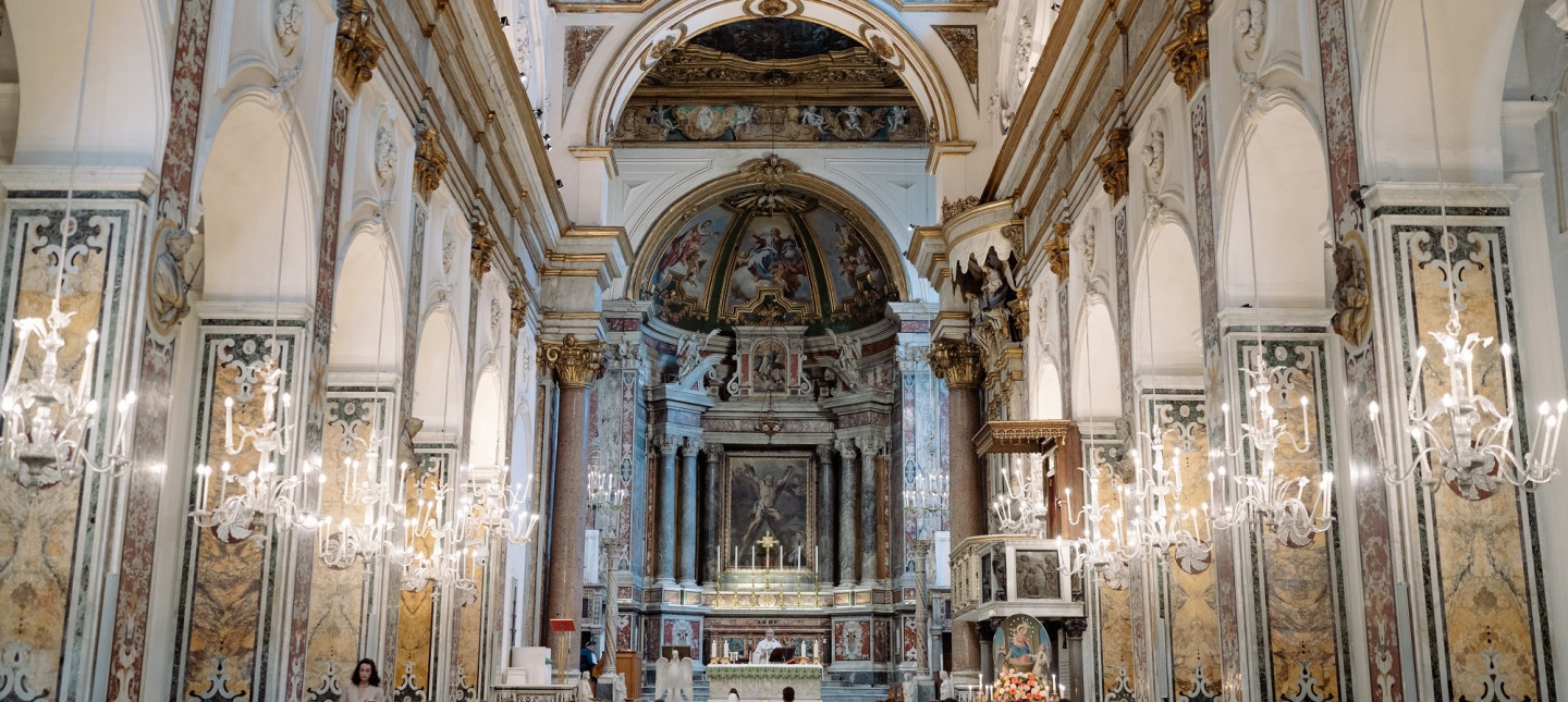 baznytine santuoka Amalfi katedroje italijoje